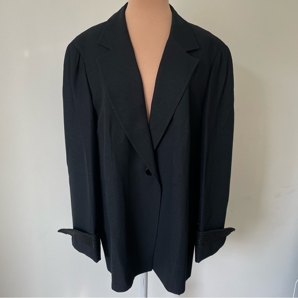 Gianfranco Ferre Formal Holiday Sparkle One Button Evening Jacket Blazer EUC 18 - Picture 1 of 9